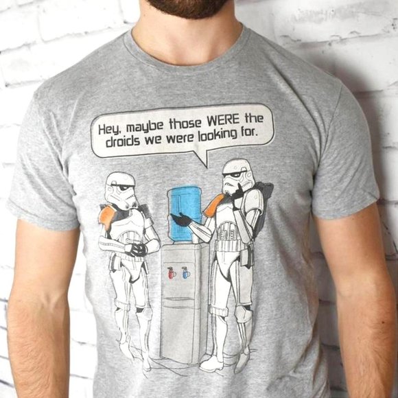 V Fifth Sun Officially Licensed Humorous Star Wars Storm Trooper Graphic Tee - Picture 2 of 4